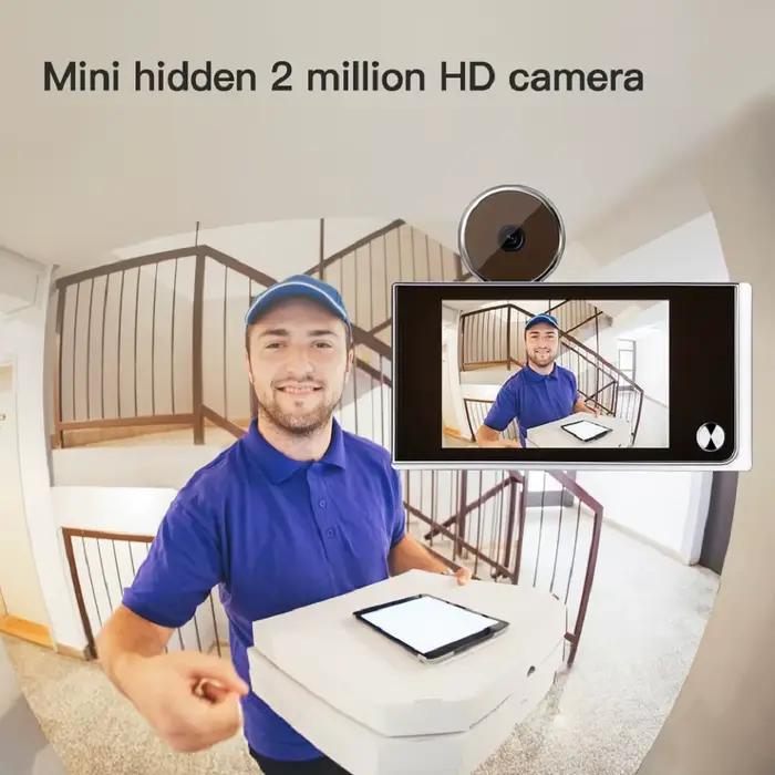 3.5 pouces visionneuse de porte numérique judas caméra sonnette 120 degrés HD maison oeil de chat Mirilla