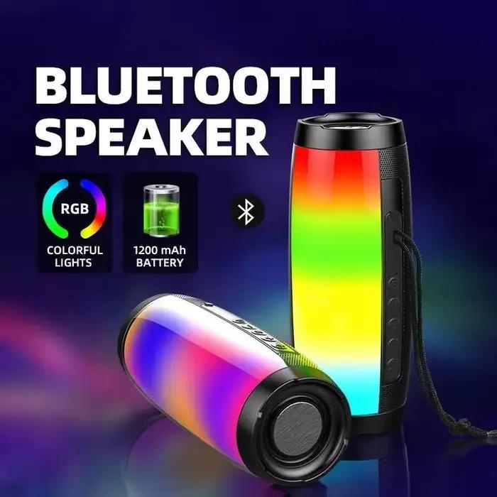 Lanfy # Haut-parleur Bluetooth portable BT-1202 avec spectacle de lumière LED 360 coloré
