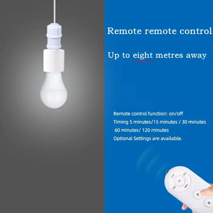 E27 60W télécommande sans fil minuterie intelligente interrupteur support de lampe 110V 220V maison Multi lumière