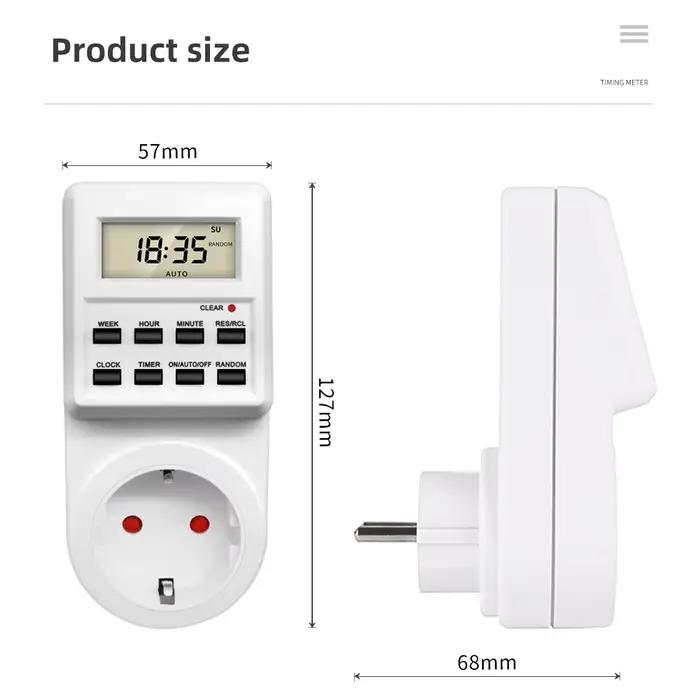 Prise de minuterie numérique électronique 24 heures