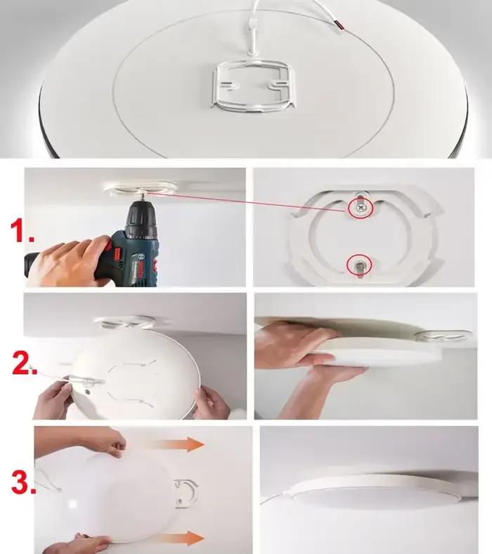 Plafonnier LED ultra fin pour salle de bain