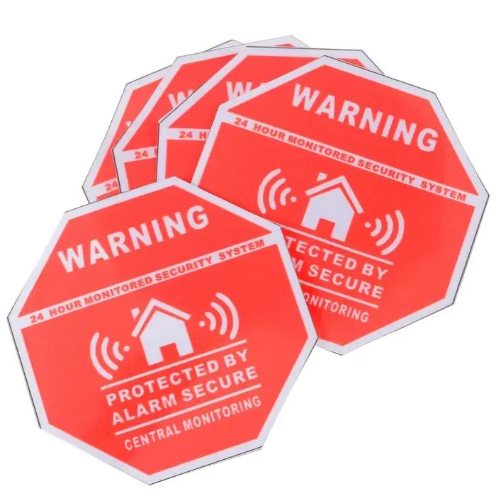 Autocollant d'alarme de sécurité rouge