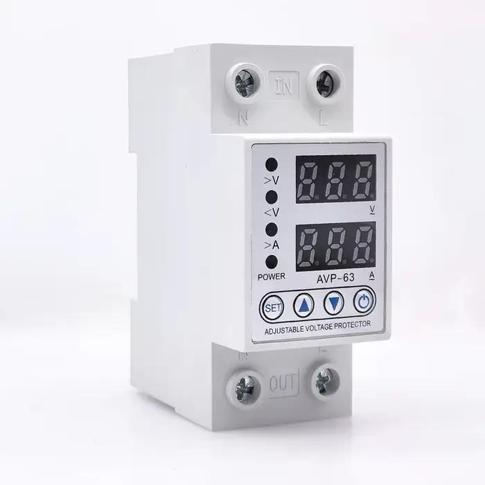 AVP 40A 63A 230V protecteur de réenclenchement de courant de surtension protection sous-tension avec double affichage numérique 40A 63A 80A 220V