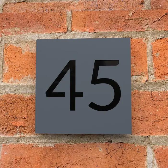 Plaque de numéro de maison extérieure personnalisée moderne et contemporaine en 3D