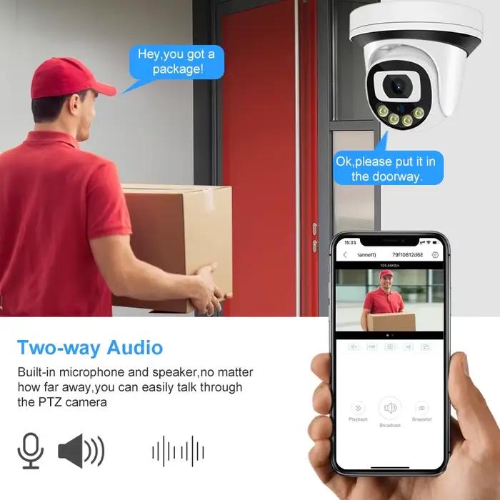 Smar 4K 8MP 5MP 4MP 3MP dôme POE caméra Ai visage détecter Microphone intégré
