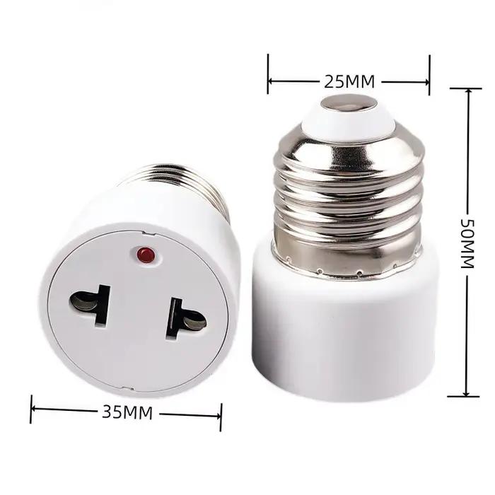 Adaptateur de douille d'ampoule E27 à brancher, convertisseur de douille de lampe, prise US EU, base de lampe pour luminaire domestique, pratique et durable