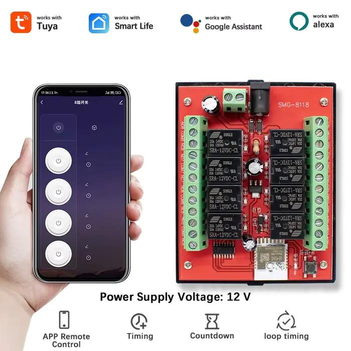 Module de relais Wi-Fi 8 canaux pour domotique