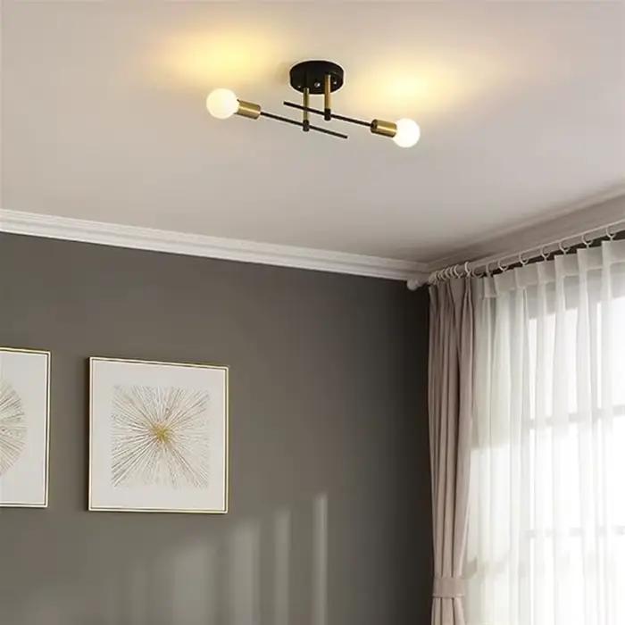 Plafonnier sans ampoule suspension industrielle moderne pour salon/salle à manger/chambre à coucher/cuisine café