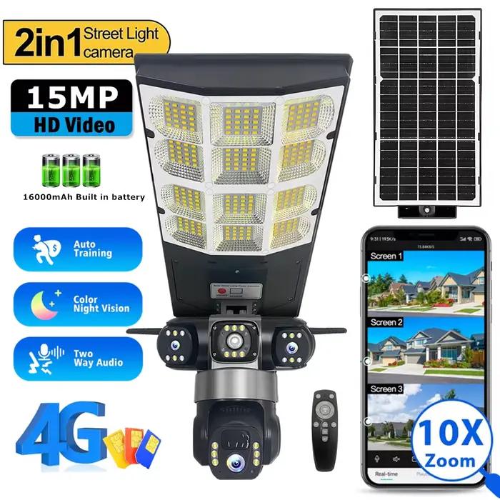 Caméra solaire 4G, 15mp
