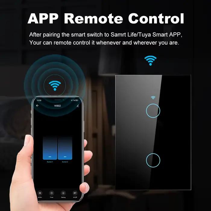 Interrupteur mural tactile intelligent Wi-Fi + Bluetooth