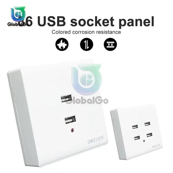 Prise électrique USB avec lumière LED pour la maison