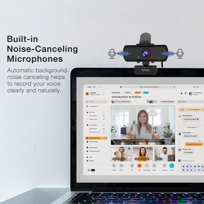 Webcam PC Full HD FIFINE 1440p avec Microphone