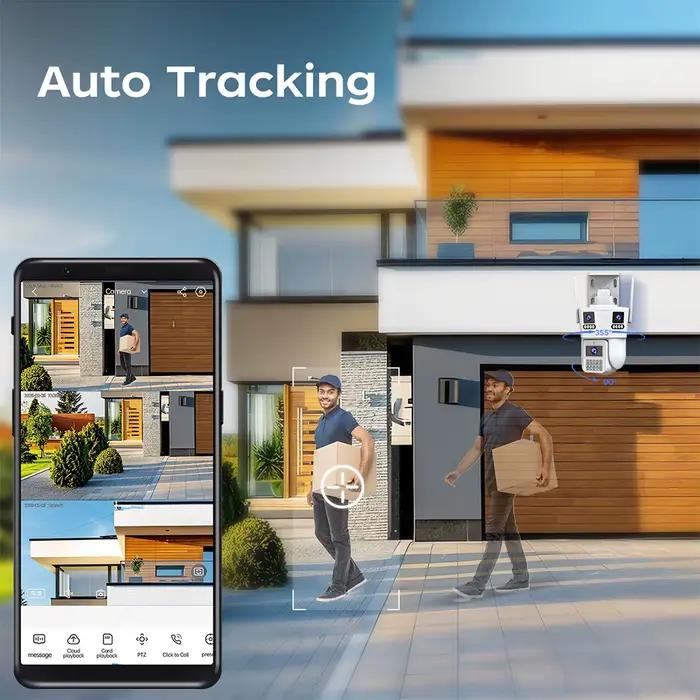 Caméra WiFi extérieure JOOAN 6K 12MP à trois objectifs