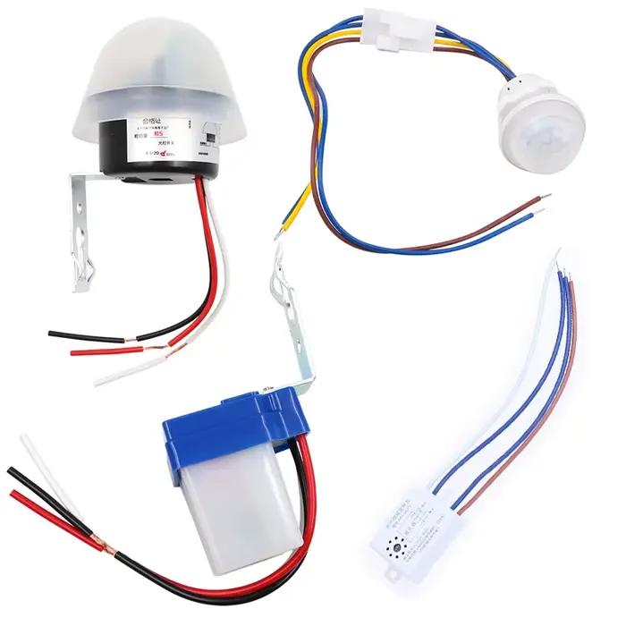 Lampe automatique photocellule contrôleur de lumière photoswitch capteur PIR détecteur interrupteur son 220v amélioration de l'habitat éclairage extérieur moderne et sécurisé