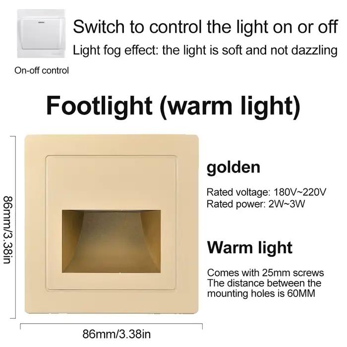 Encastré Led escalier lumière 180-220V applique murale éclairage étape