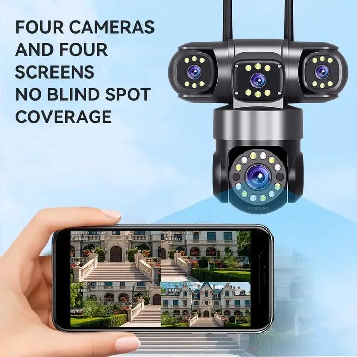 Caméra WiFi extérieure de sécurité domestique 10K 20MP
