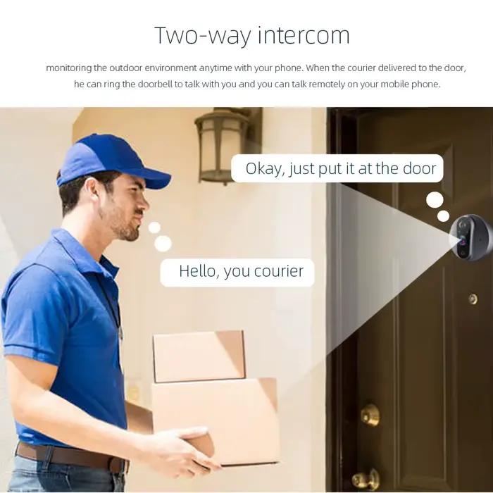 3MP Tuya Smart Life APP maison batterie WiFi vidéo numérique porte judas visionneuse PIR IR sonnette