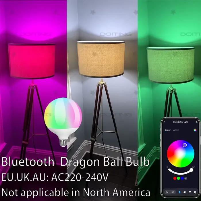 E27 Base Tuya Bluetooth ampoule Dragon Ball intelligente lampes Led 220V RGBCW Smart Life APP lumière couleur changeante synchronisation musicale contrôle de groupe