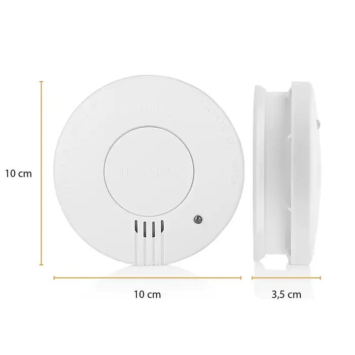 Détecteur de fumée 9V, batterie remplaçable