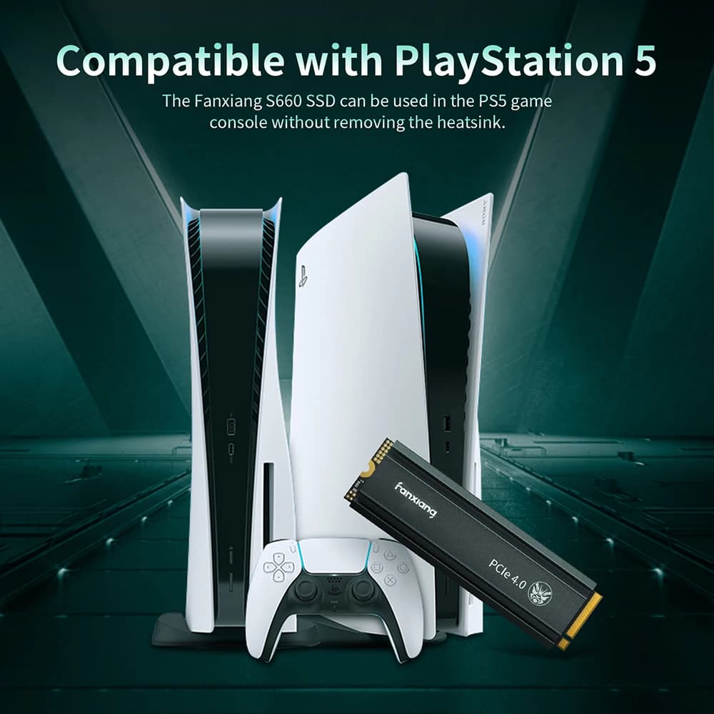 Fanxiang S660 M.2 SSD 500GB 1TB 2TB 5000MB/s M.2 NVMe PCIe4.0x4 SSD Disque SSD interne pour PS5/Play