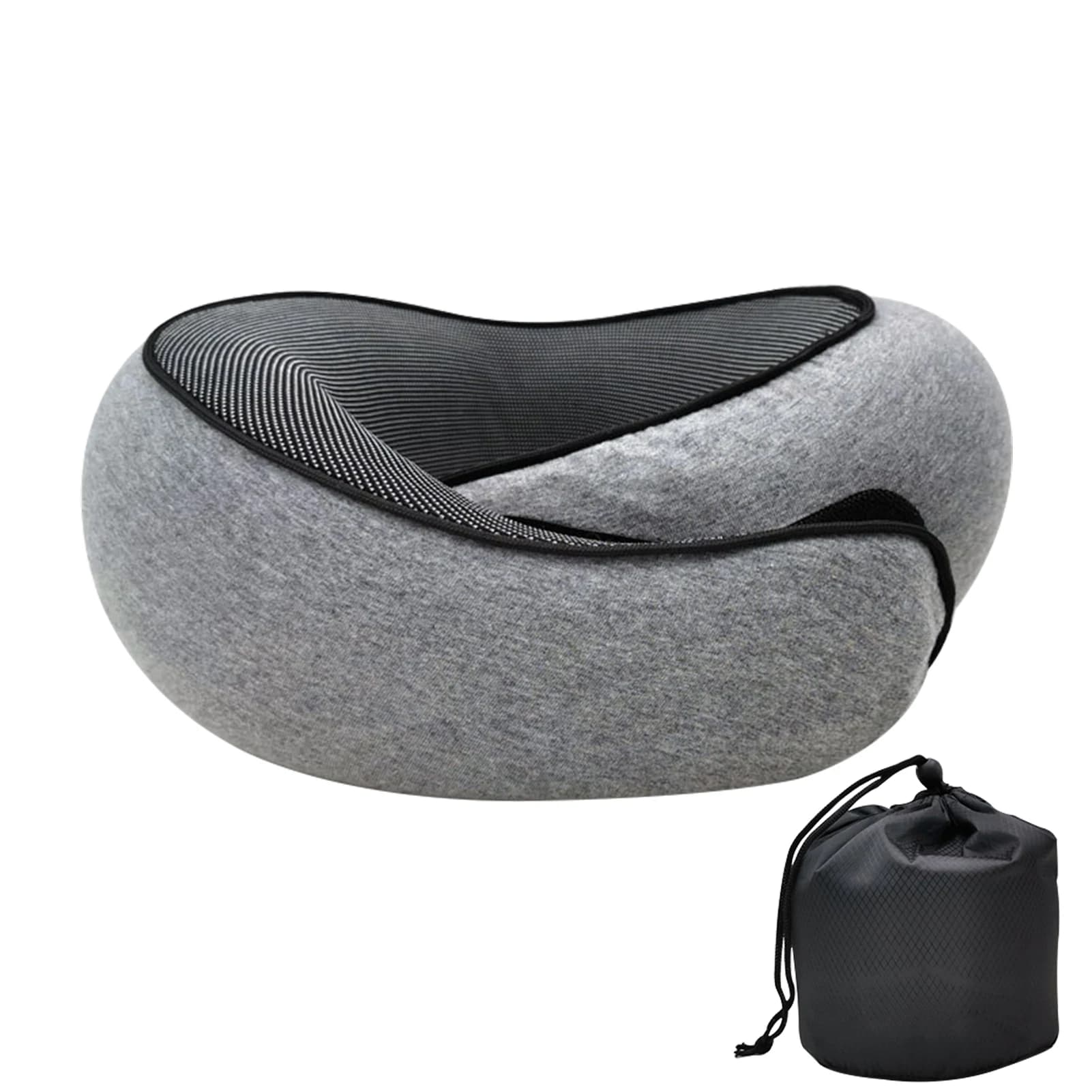Oreiller de cou de voyage en mousse à mémoire de forme, oreiller en forme de U, Style escargot, Supp