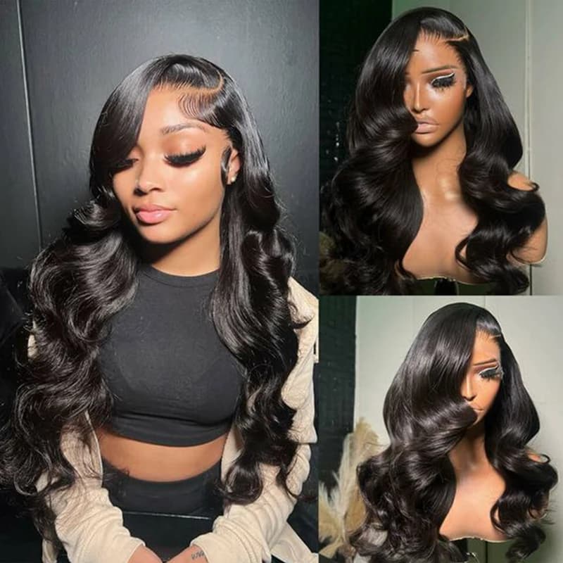 Perruque Lace Front Wig Body Wave Brésilienne Remy, Cheveux Naturels, 13x4 13x6, 100% de Densité, Pr