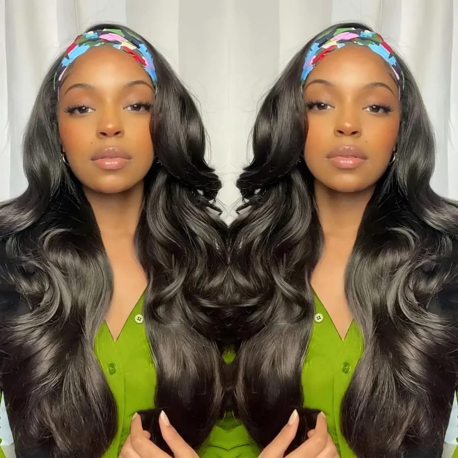 16-40 pouces 200 densité bandeau perruque vague de corps brésilien perruque de cheveux humains sans 