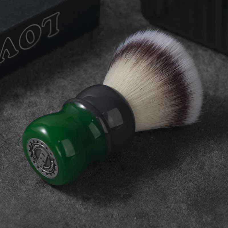 YAQI Mocha(Matcha) Brosse de rasage humide pour homme avec nœud haute résolution en cheveux synthéti