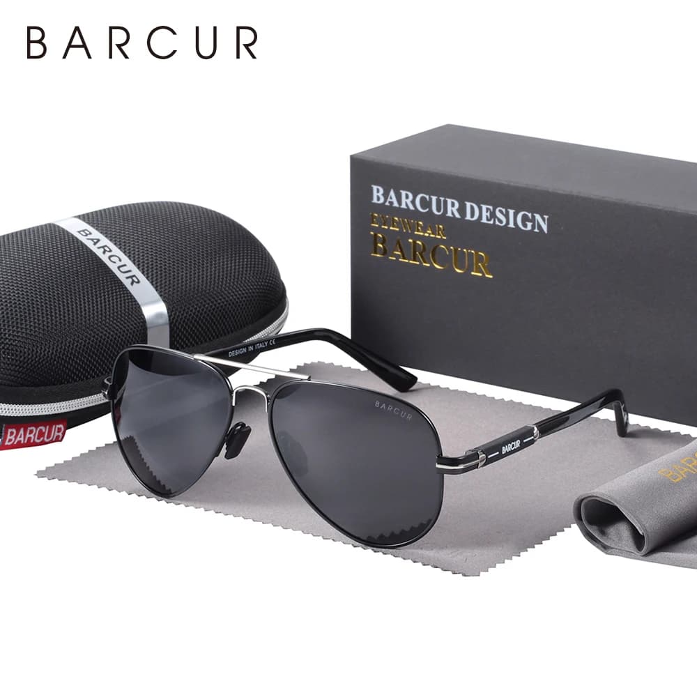 Lunettes De soleil polarisées pour hommes BARCUR lunettes De soleil pilotes pour hommes accessoires 