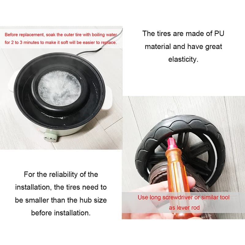 Pneu de roue arrière de Buggy pour Uppababy Vista V1 V2, boîtier de poussette, bande de roulement, s