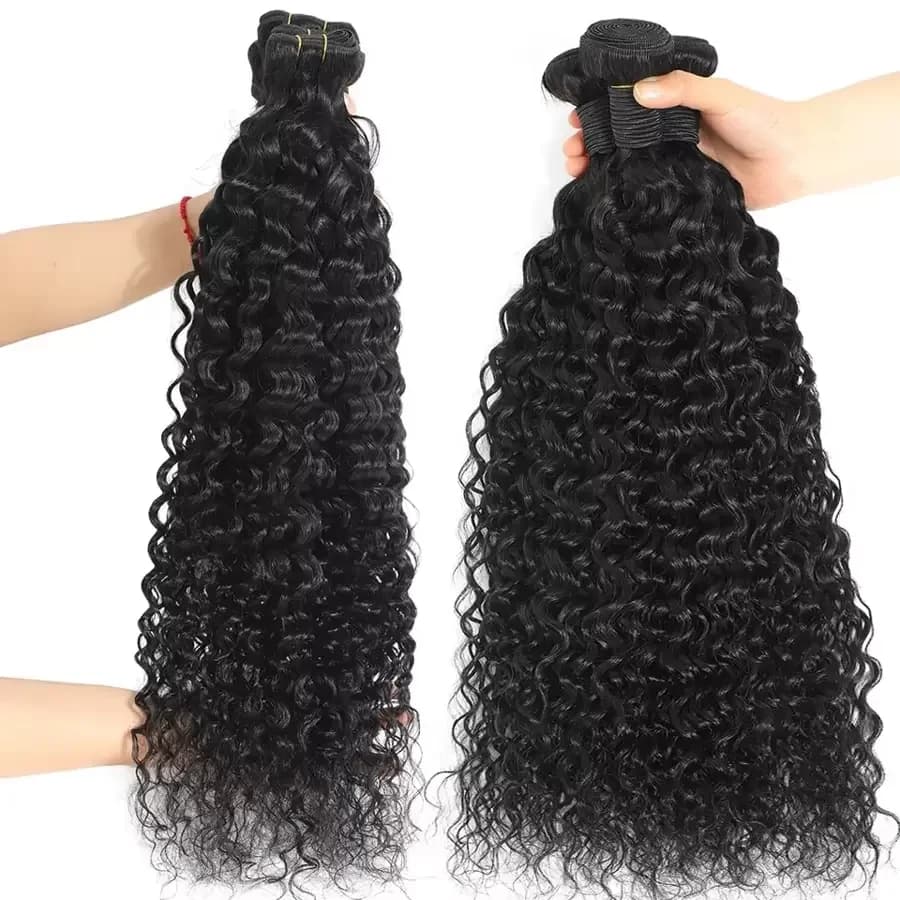 Extensions de Cheveux Humains Ondulés Profonds, 38 Pouces, Cheveux Brésiliens Vierges Non Traités, D