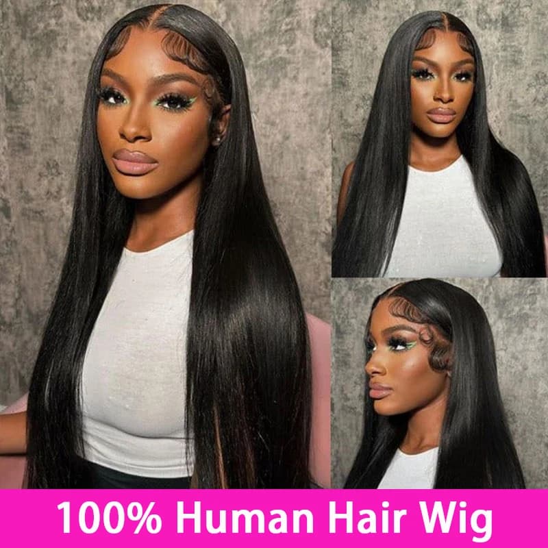 100% malaisie cheveux humains 13x6 os droit dentelle avant perruques de cheveux humains 30 pouces 13