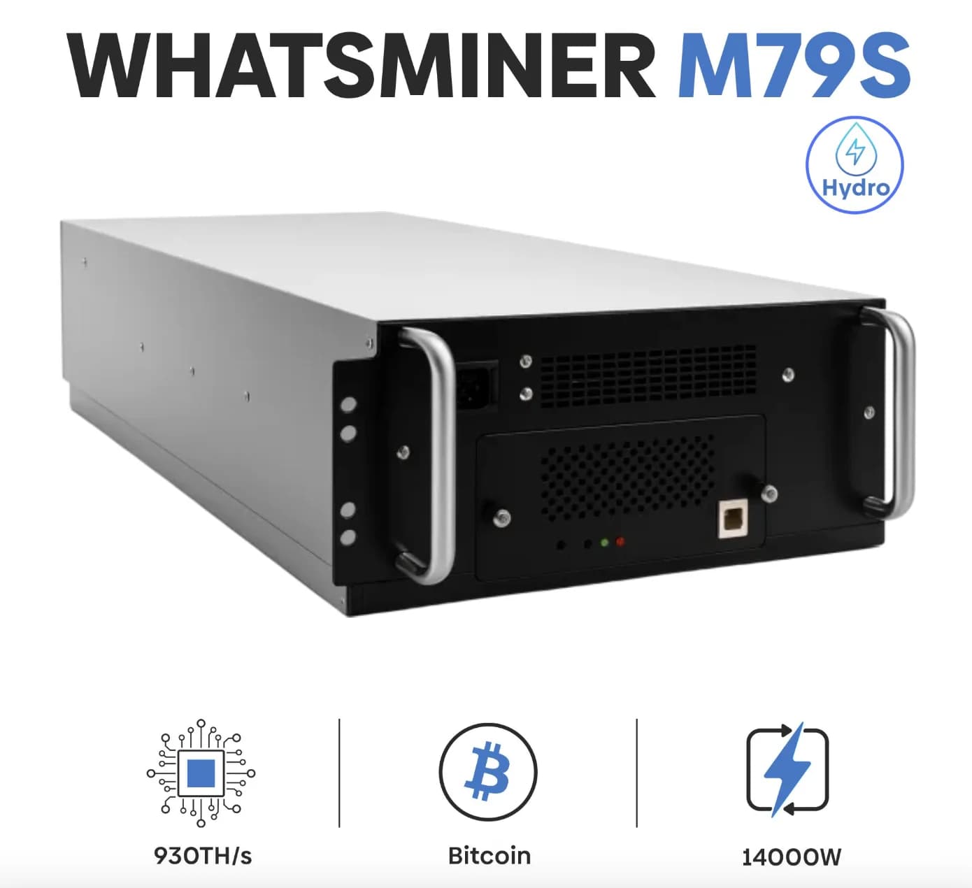 MICROBT WHATSMINER M79S HYDRO 1.35PH/S MINEUR BITCOIN |   MACHINE DE MINAGE ASIC SHA-256 1350TH/S | 