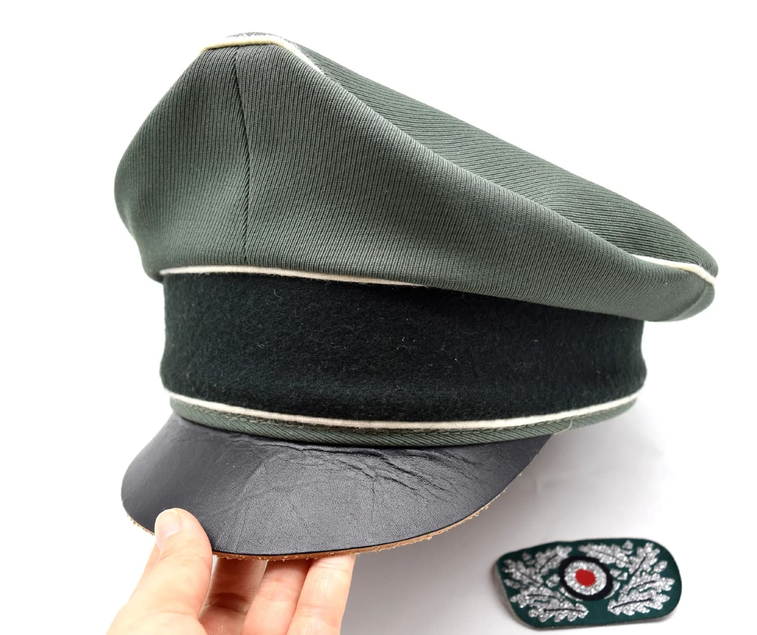 Casquette de cosplay allemande pour officiers et généraux, avec visière Crusher, anneau anti-transpi