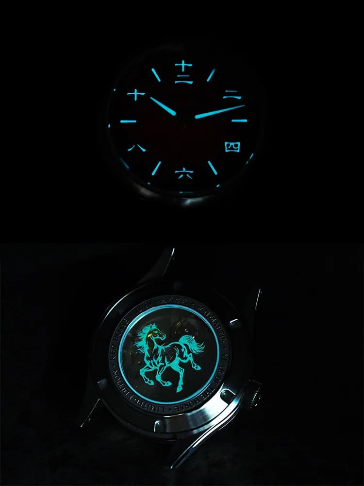 San Martin 2026 Cadran 3D gaufré Année du Cheval Édition limitée 39 mm Miyota 90S5 Fond transparent 