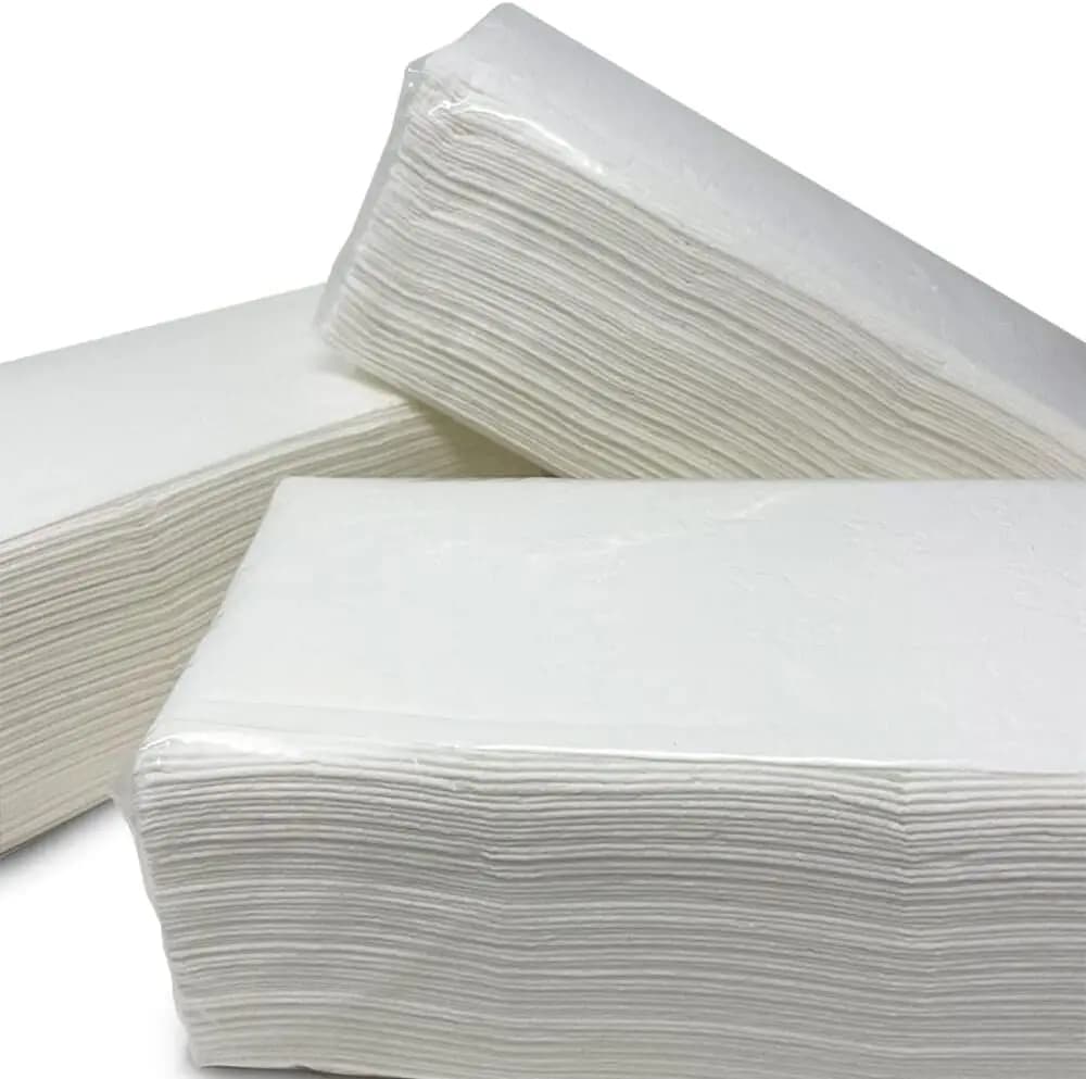 Serviettes en papier sec en tissu Zigzag |   Double couche laminée |   Pack de 3000 pièces