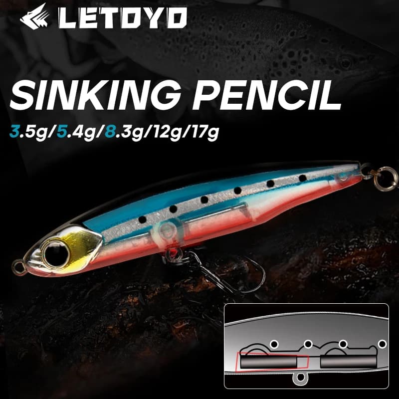 LETOYO crayon coulant 17g 12g-3.5g appâts artificiels appâts durs truite bar leurres Wobblers pour b