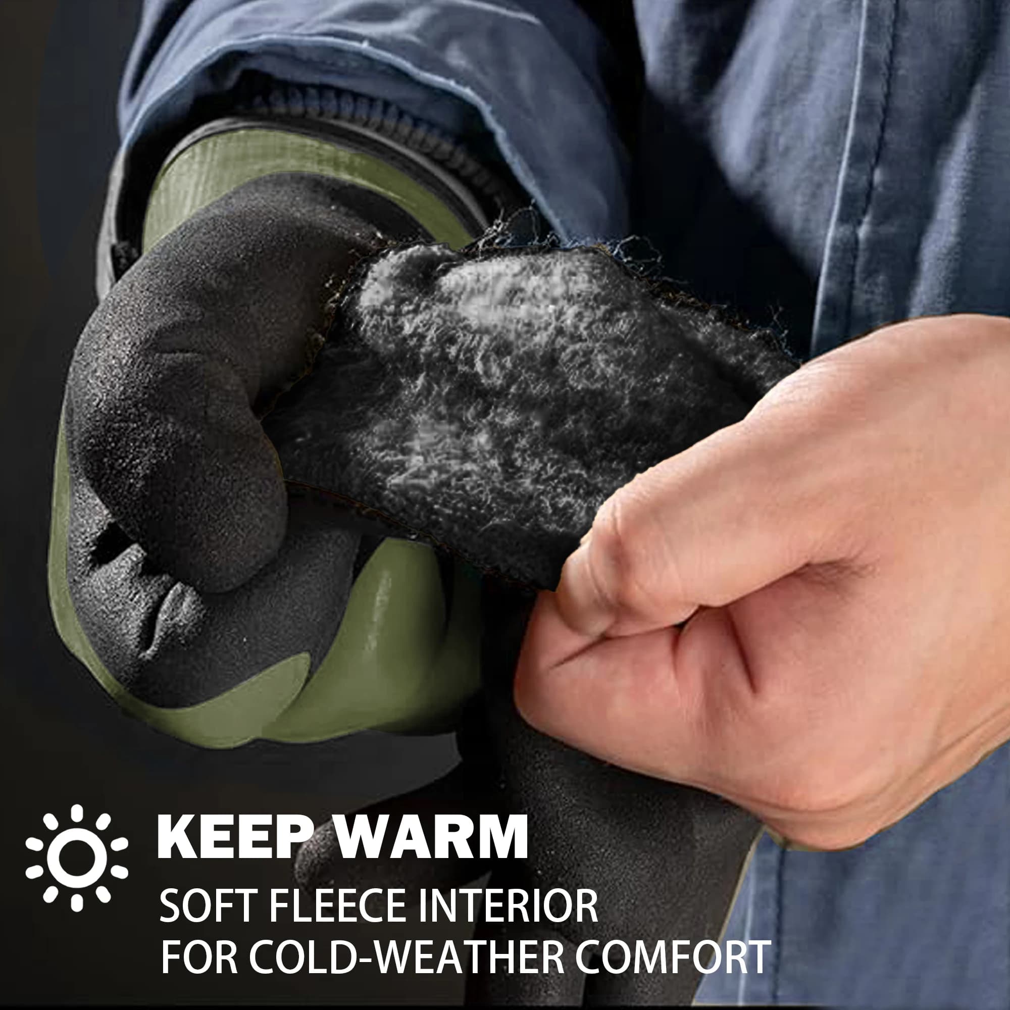 1 paire de gants de travail d'hiver avec revêtement thermique en Latex ou activités de plein air com