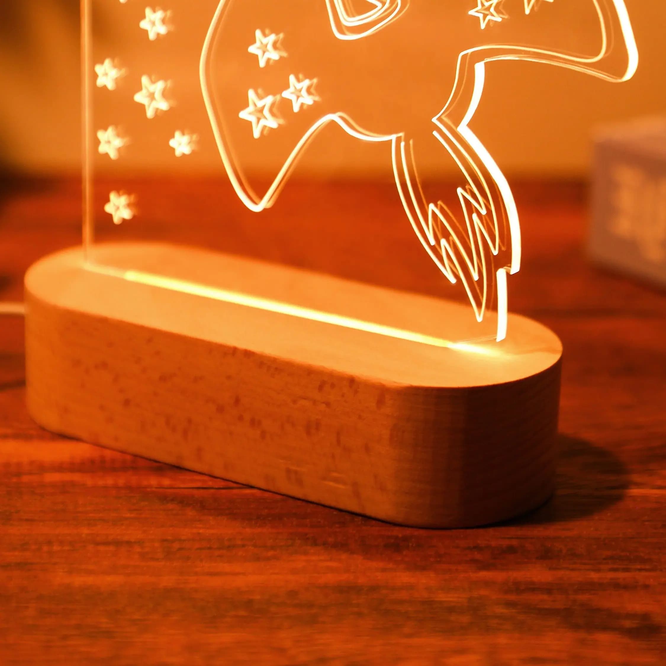 Bébé enfants USB veilleuse personnalisé enfants nom lampe personnalisé pépinière nouveau-né chambre 