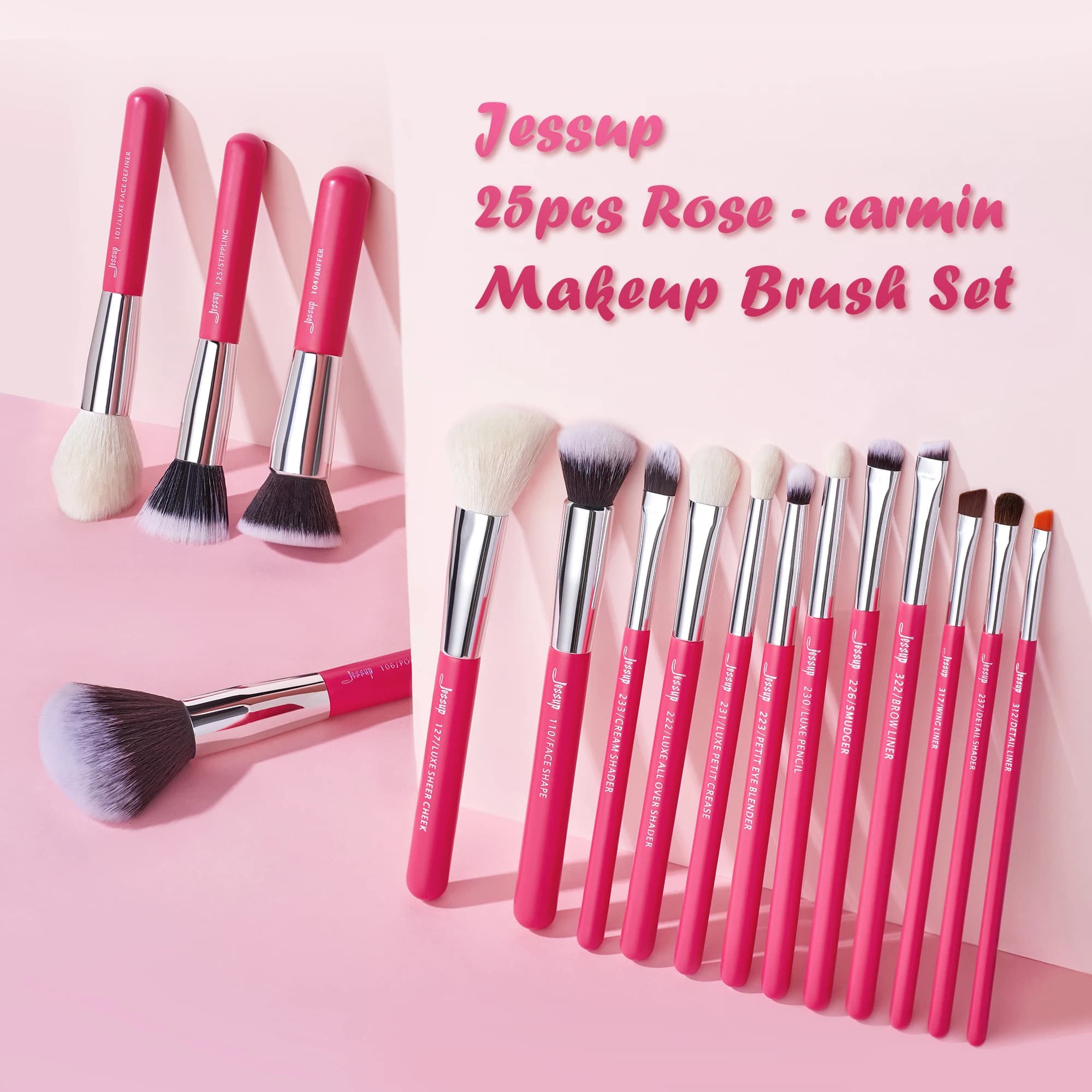 Jessup pinceaux de maquillage ensemble 25 pièces pinceau de maquillage professionnel, fond de teint 