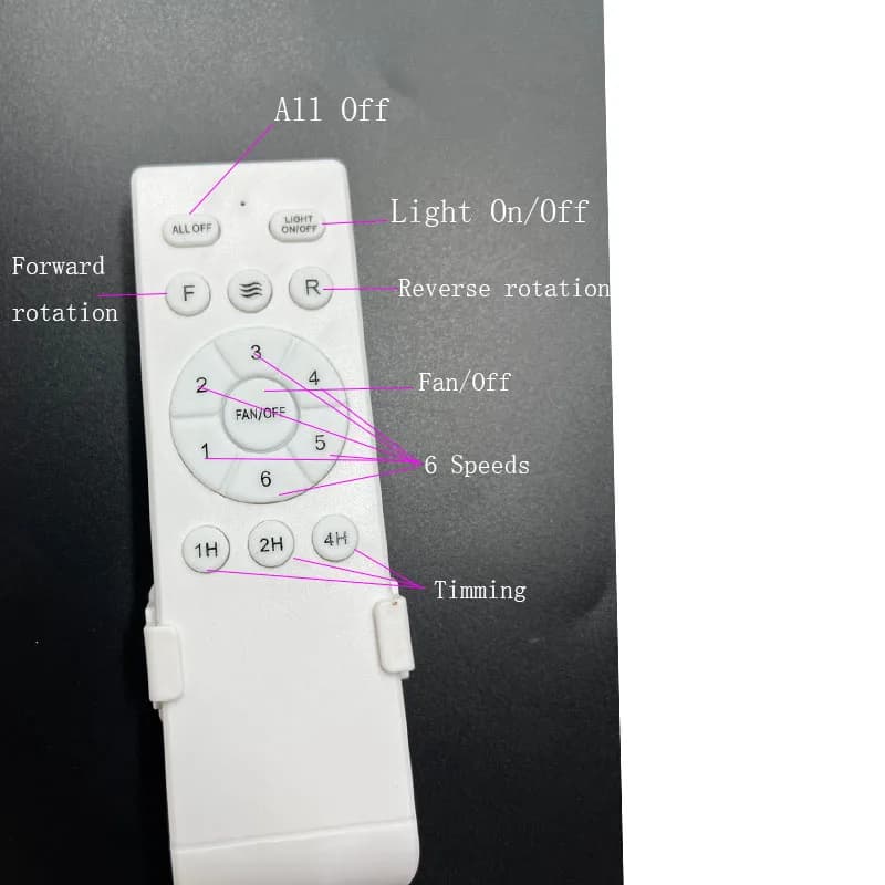 42 52 pouces ventilateurs de plafond avec lumières Led 3 couleurs 6 vitesses ventilateurs de moteur 