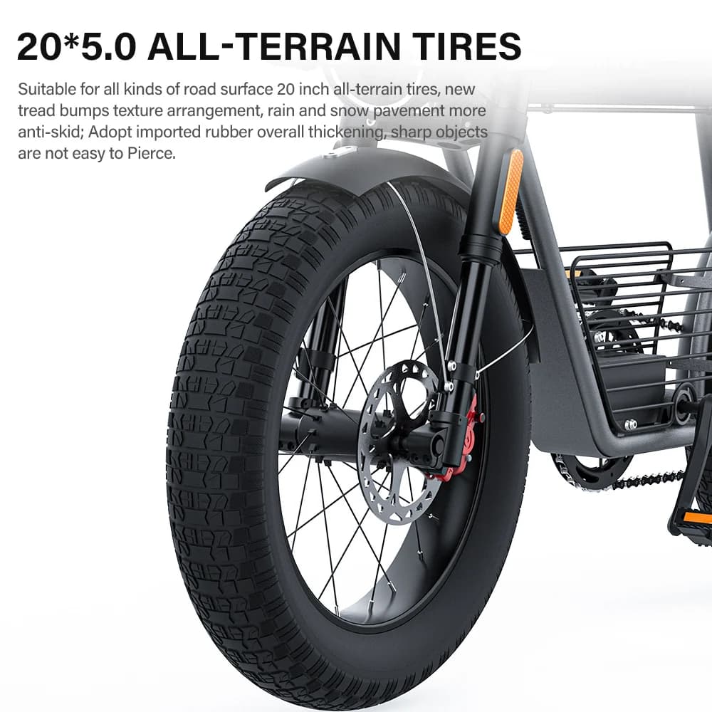 Vélo électrique fatbike pour adultes, 20 pouces, 48V, 25Ah, batterie perfecemballages