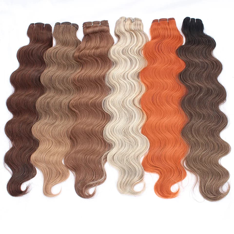 Mèches synthétiques Body Wave en Fiber synthétique Bio haute température pour femmes, 30 pouces, 200
