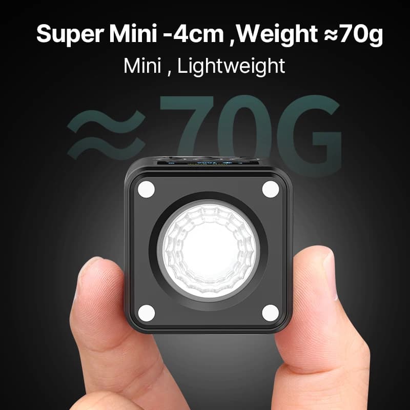 Lampe vidéo Ulanzi L2 RVB Mini COB 360 °   Lumière magnétique polychrome avec diffuseur pour apparei