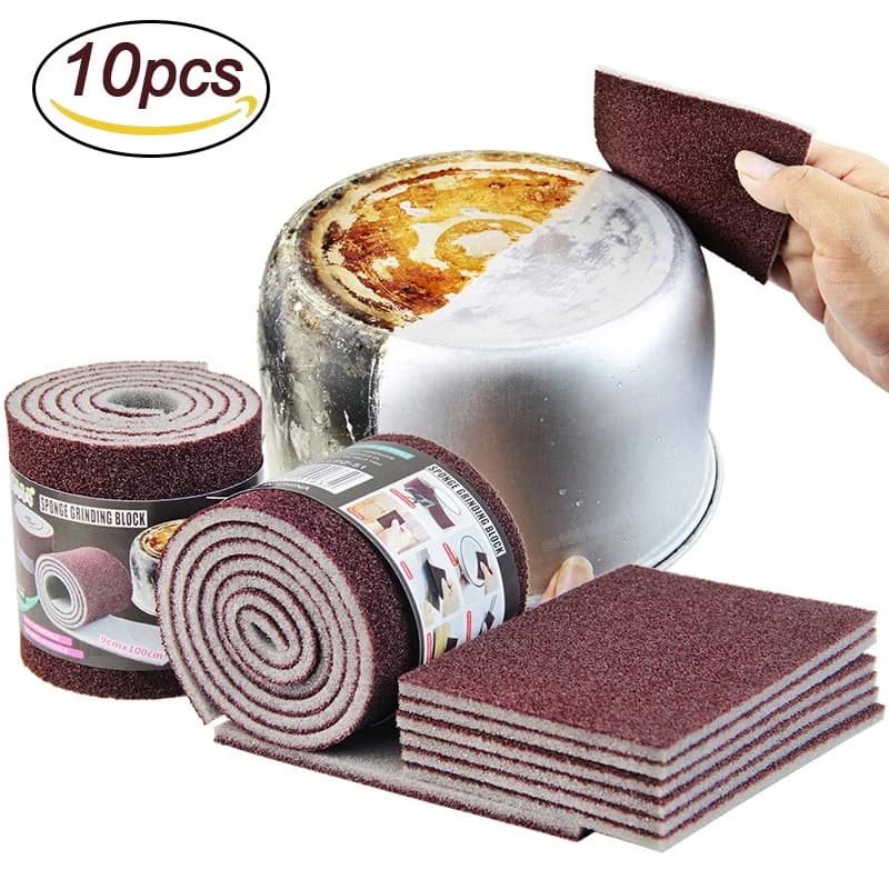 Éponge magique en mélamine carborundum, gomme de cuisine pour casserole, casseroles, éponges à vaiss