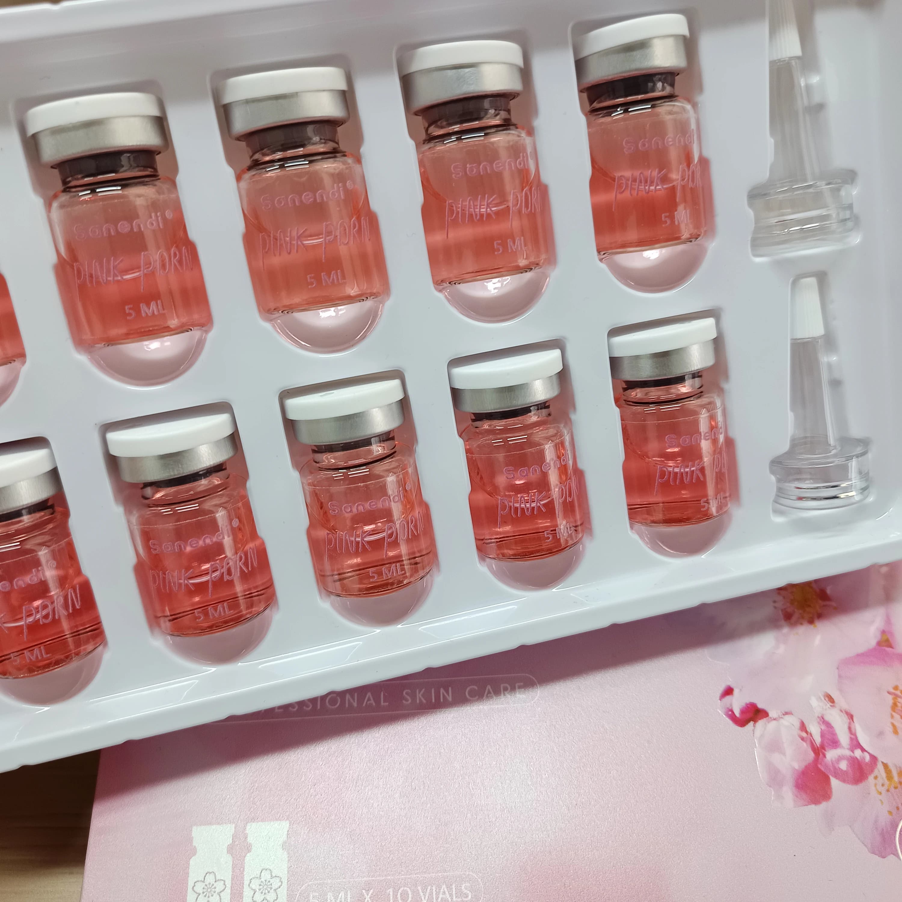 Sérum PDRN rose Sanendi, cocktail pour le soin du visage, essence liquide, solution hydratante et li