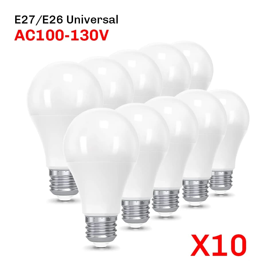 10 pièces 110V LED ampoule lampes E26 E27 E14 120V 3W 6W 9W 12W 15W 18W 20W Lampada Bombilla Table l