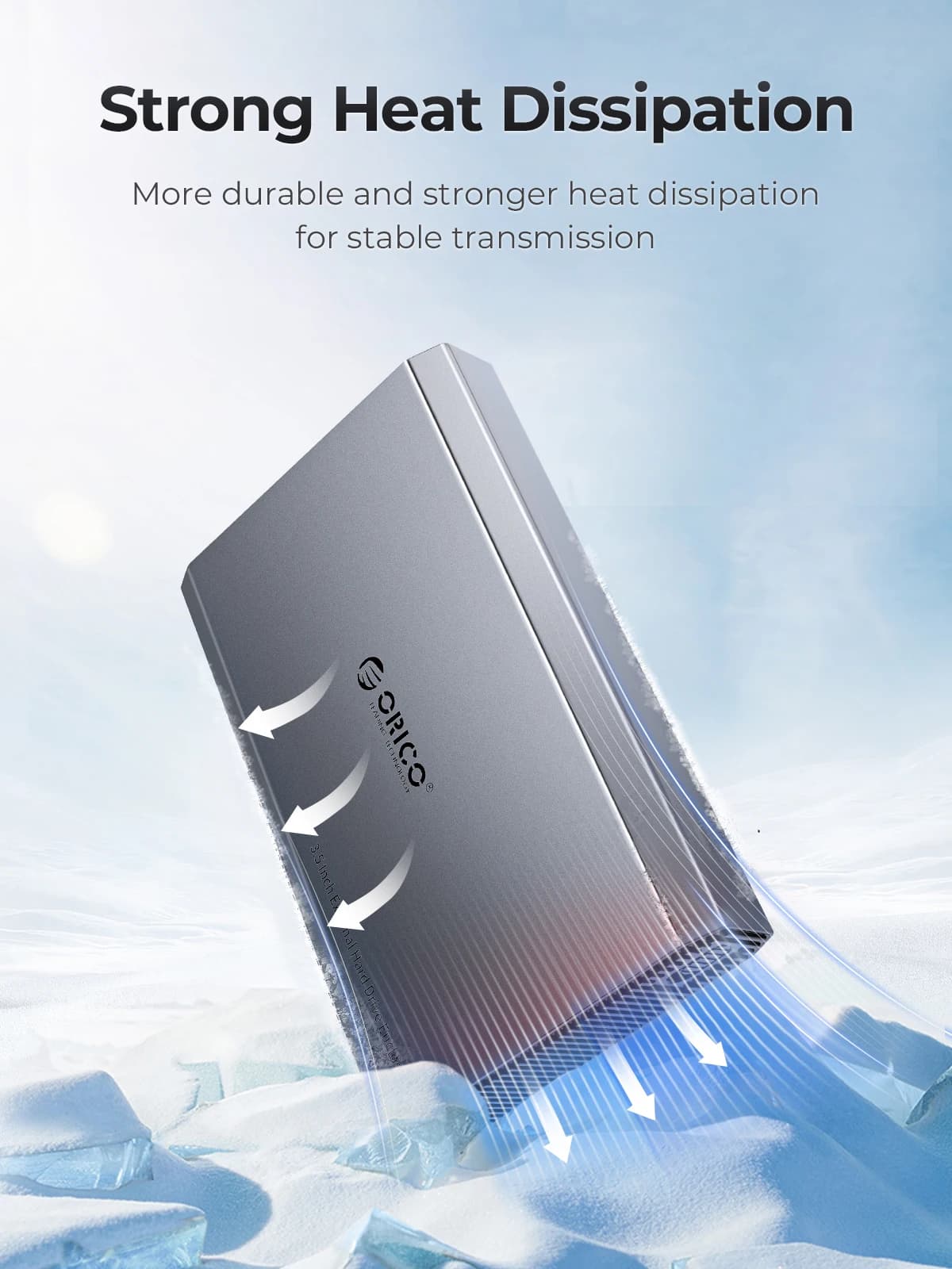 ORICO 3.5 "6Gbps boîtier de disque dur type-c Dissipation thermique boîtier de disque dur externe en
