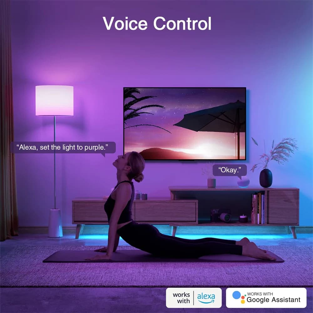 Bande lumineuse LED USB Tuya Zigbee, rétroéclairage Smart TV, 3.0 RVB, RGBW, ruban LED USB, 5V, fonc