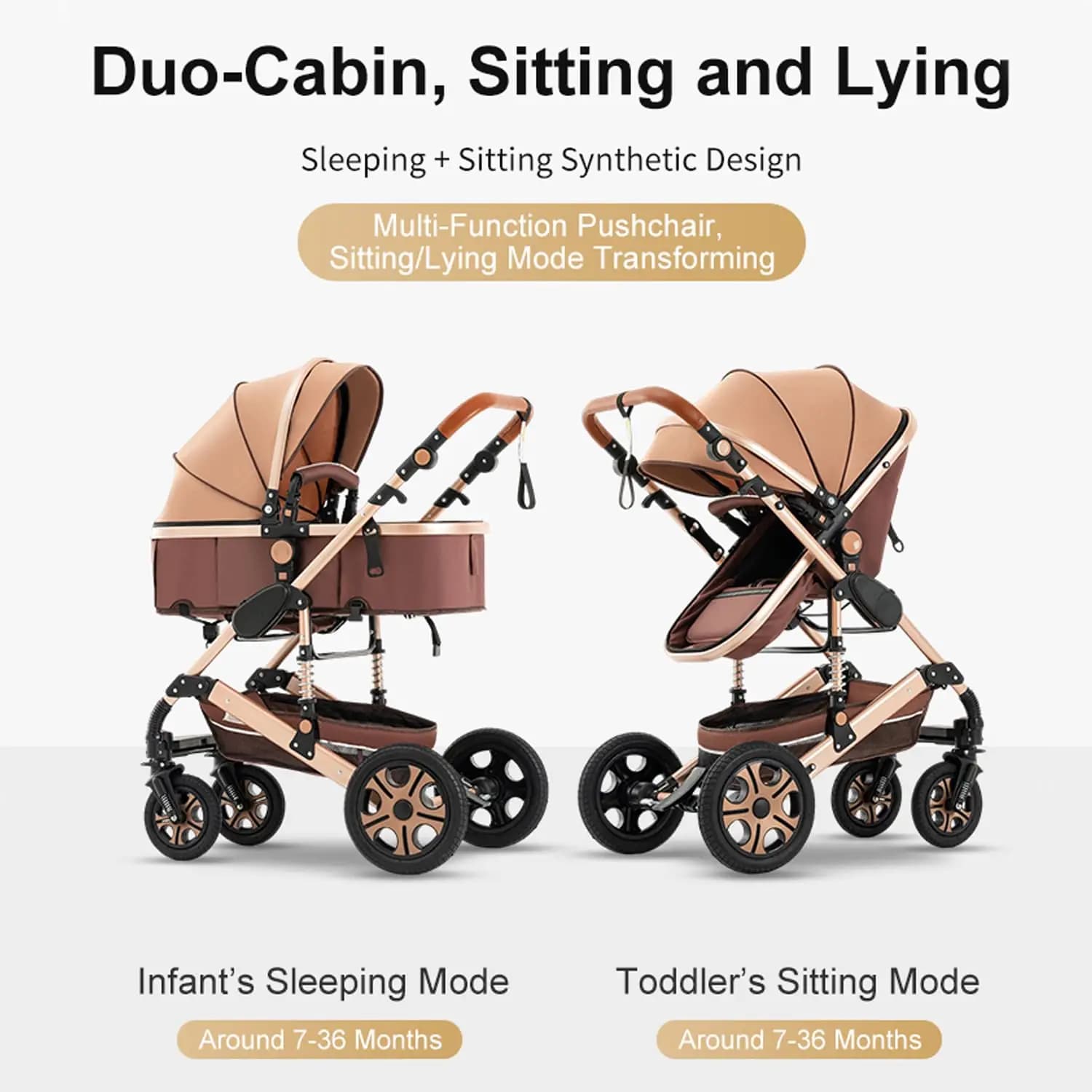 Système de poussette combiné avec siège auto pour bébé, base Isofix, poussette 3 en 1 réversible pou